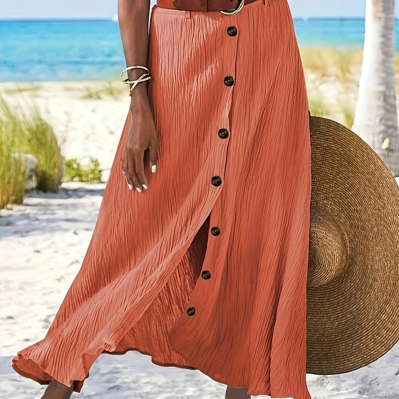 Ημιδιάφανη Μίντι Φούστα με Σκίσιμο