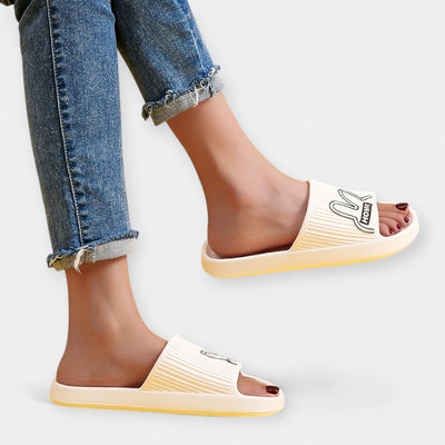 Γυναικείες Παντόφλες με Cartoon Σχέδιο & Ανοιχτά Δάχτυλα