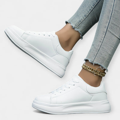 Λευκά Δερμάτινα Sneakers